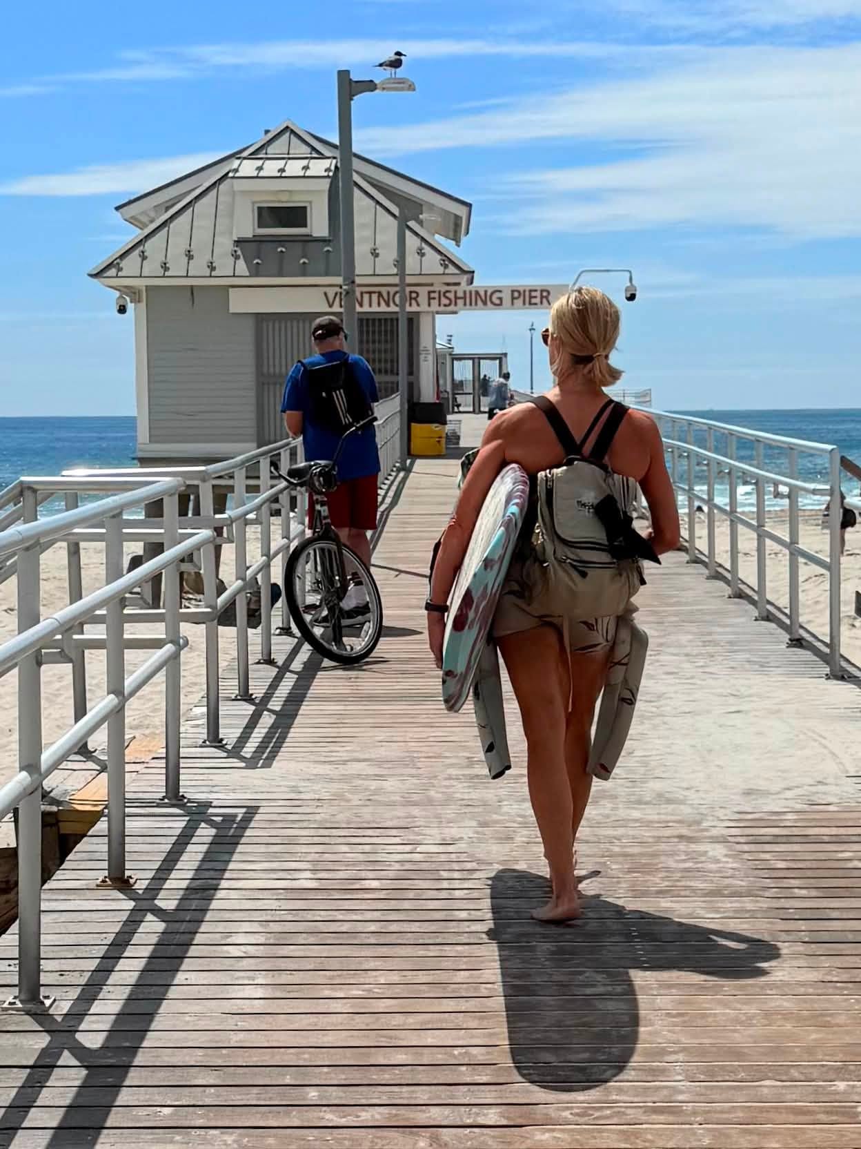 Fishing along the Ventnor shoreline