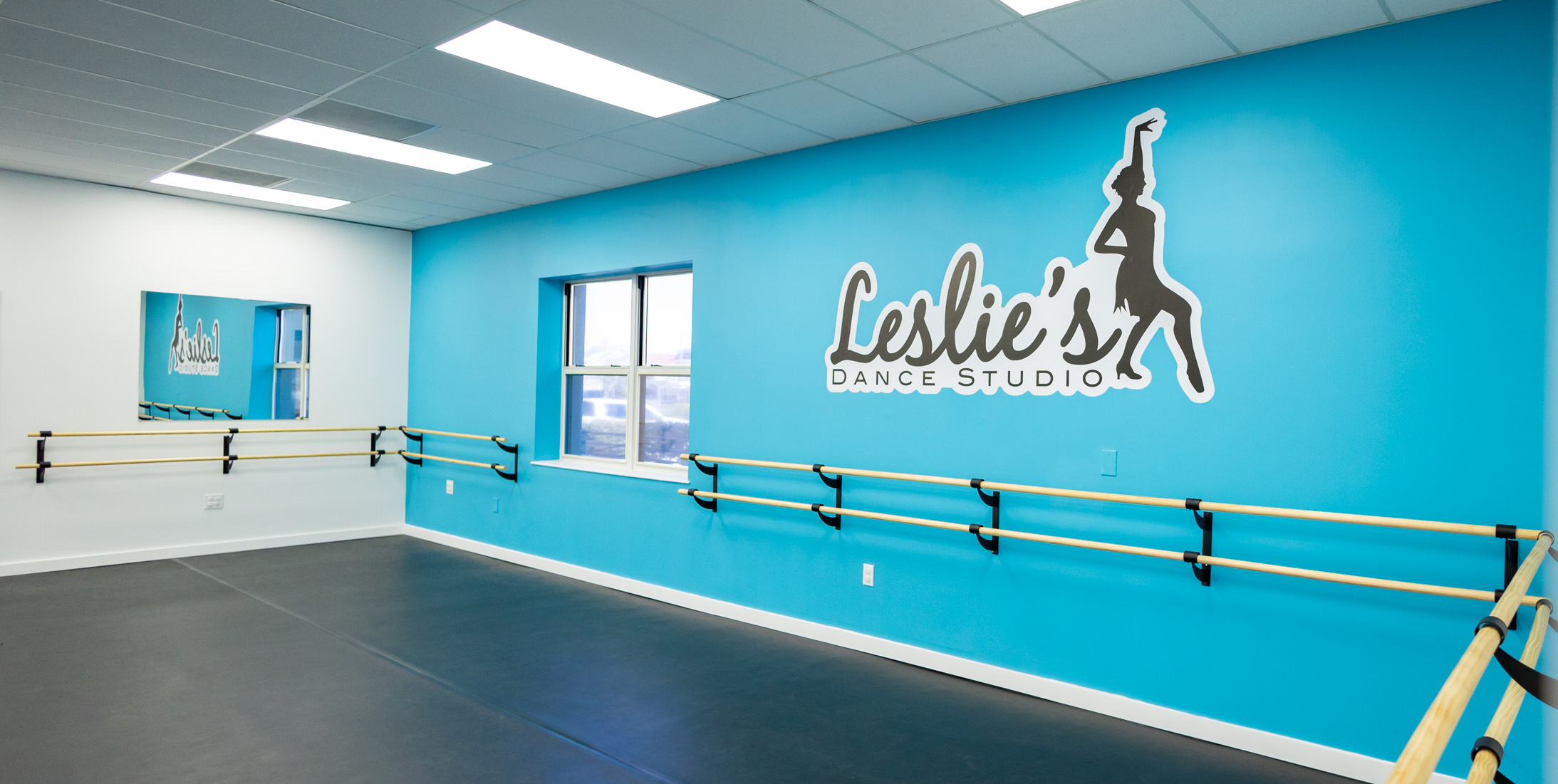 Interior of Leslie's Dance Studio in Ventnor
