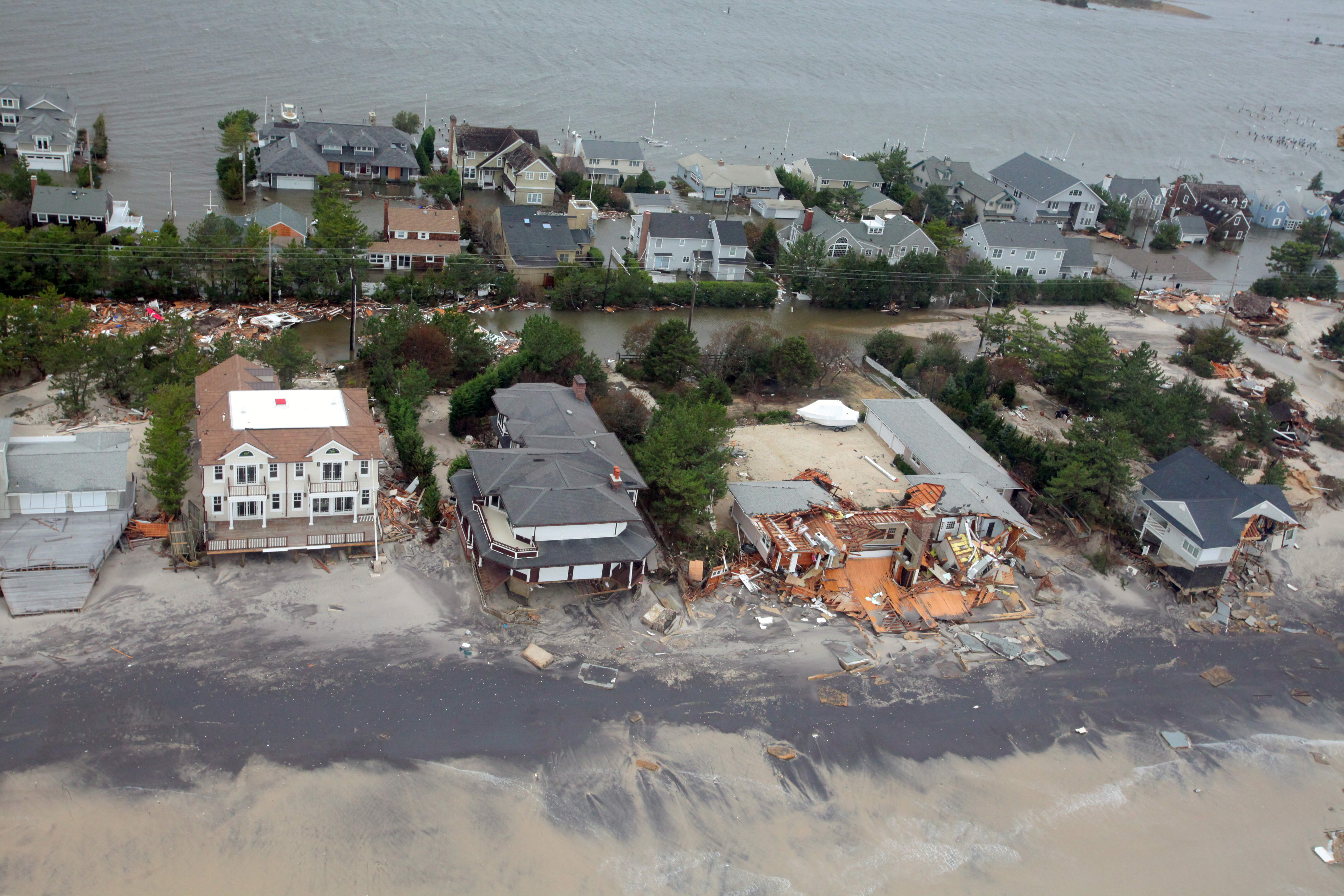 Hurricane Sandy damage on Long Beach Island